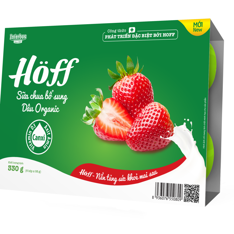 Sữa chua Dâu Organic Hoff